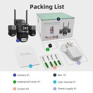 15MP Dome <span class=keywords><strong>CCTV</strong></span> Camera 4K đầy đủ màu sắc tầm nhìn ban đêm ai theo dõi con người PTZ WIFI IP66 không thấm nước ngoài trời hệ thống an ninh - Product Image 3