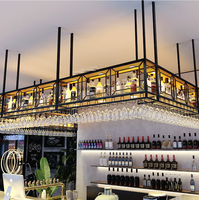 Support mural pour bar, porte-bouteilles, armoire à vin, porte-verres à vin rouge suspendus, armoire suspendue pour bar et restaurant