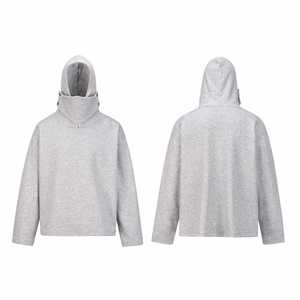 H5549 Fabricant de vêtements pour hommes, sweats à capuche Ninja personnalisés en mélange de coton 350 g/m², sweats à capuche demi-masque pour hommes - Product Image 1