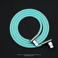 Câble USB-C vers USB-C 240W à Angle Droit, Câble de Charge Rapide en Silicone Souple Type-C pour iPhone 15 16 17 18 Pro Max