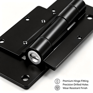 Charnière invisible robuste en alliage de zinc, réglable en 3D, noire, pour porte intérieure, à fermeture douce, Guangdong - Product Image 4