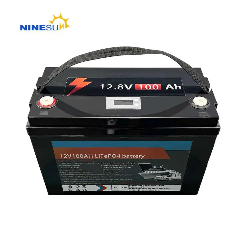 Batterie solari agli ioni di litio Pack Ip65 batteria Lifepo4 di accumulo di energia di ricambio al piombo batteria 12v 24v 100ah 200ah LFP