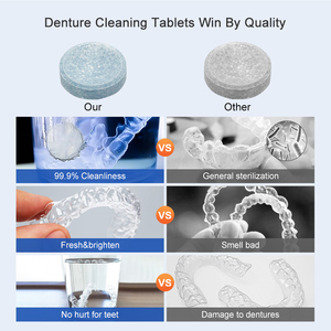Eliminate 99.9% <strong>Oral</strong> Bacteria <strong>Effervescent</strong> <strong>Tablet</strong> Teeth Aligners Denture Cleaning <strong>Tablets</strong> for Full Half Denture - Product Image 5