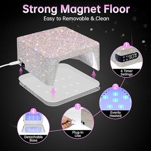 Professional 96W UV LED Nail Lamp Quick Dry Curing Sparkly Gel Polish Light with 4 <b>Timer</b> Setting <b>Plug</b>-<b>in</b> Design - Product Image 4