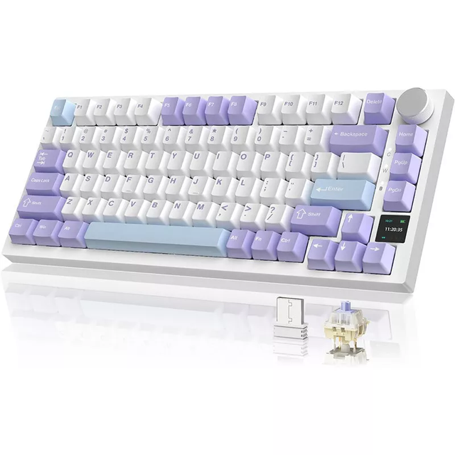 Ajazz AK820 Pro Wireless Wired USB RGB Mechanical Gaming Keyboard With Mechanical Switch RGB Backlit for PC Computer Laptop