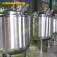 Cuve de mélange industrielle à double enveloppe thermique 500L 316L, Réacteur à agitation continu, Disperseur à cisaillement élevé pour sirop de fruits