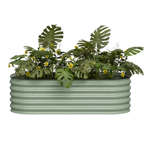 Jardinière surélevée en acier galvanisé de 17 pouces de hauteur, jardinières et bacs à plantes d'extérieur <span class=keywords><strong>pour</strong></span> légumes et fleurs - Product Image 2