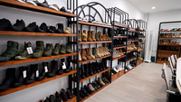 Bottes tactiques pour hommes, antidérapantes, mi-mollet, personnalisables, grandes tailles 47-49, cuir noir