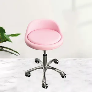 Sıcak satış pembe Salon mobilya güzellik salonu berber sandalye tabure mutfak sayacı Bar tabureleri ayarlanabilir tabure tekerlekli