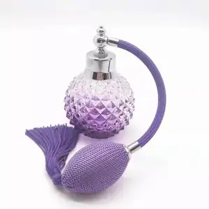 Vintage Stijl Hervulbare Lege Spray Flessen Purples Roze 100Ml Glas Lamp Kleurrijke Fancy Glazen Parfumflesjes