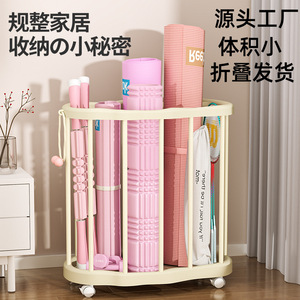 Panier à linge rond blanc avec nœud, organisateur de vêtements sur roulettes, type A506 - Product Image 5