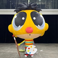 Grand modèle gonflable amusant de garçon dessin animé en peluche, mascotte personnalisée pour la publicité gonflable
