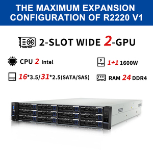 Giá cả phải chăng 2U Rack máy tính máy chủ với dual CPU và GPU hỗ trợ cho đám mây ảo hóa ai GPU Máy Tính Học Tập sâu máy chủ - Product Image 2