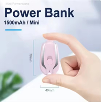 Batería Externa Portátil Mini de Alta Capacidad de 1500 mAh, Llavero con Banco de Energía a Prueba de Agua con Carga Tipo C para iPhone