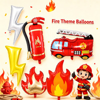 Ballons gonflables rouges réutilisables en gros pour décorations de fête d'anniversaire pour enfants, décorations sur le thème des flammes, ballons de fête