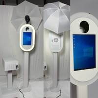 Cabina de Fotos Comercial con Marco de Acero, Pantalla Táctil, Anillo de Luz LED, Equipo de Alquiler para Bodas