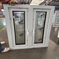 Ventana Abatible de PVC de Fabricante, Estilo Francés Moderno, con Cierre Multipunto y Doble Acristalamiento, para Reemplazo Residencial