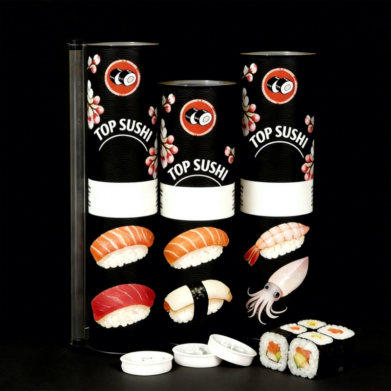 Paper Sushi Tube Custom Printed Food