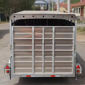 Cheval de porc 5000 kg etc. <span class=keywords><strong>Remorque</strong></span> de transport d'animaux et de bétail 3 essieux avec escalade - Product Image 4