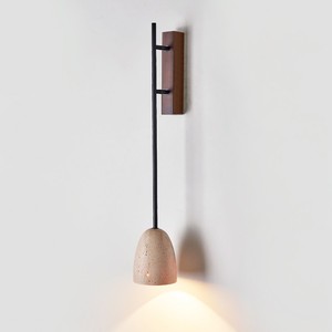 Lámpara de pared de piedra amarilla estilo Wabi Sabi vintage con LED E27 y control de interruptor para dormitorio, mesita de noche, pasillo, sala de estar, cafetería - Product Image 1