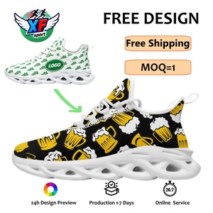 Scarpe da ginnastica personalizzate da uomo con stampa a tema birra, sneakers divertenti con motivo, scarpe da corsa con logo personalizzato, scarpe sportive casual traspiranti all'ingrosso - Product Image 1