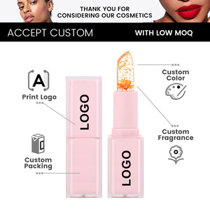 Lápiz Labial con Diseño de Flor Personalizado, Tubo Rosa, Cambia de Color, Hidratante, Bálsamo Labial Humectante, Venta al por Mayor, Marca Privada OEM - Product Image 4