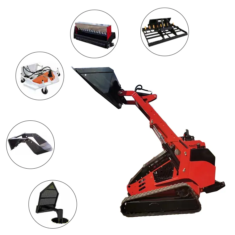 New Euro 5 CE EPA Mini Skid Steer Loader 1 Ton Small Wheel Loader from China Manufacturer Fast Delivery Available for Sale