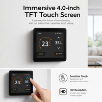 Termostato WiFi con App Smart Life para Calefacción por Suelo Radiante, Programable, Pantalla Táctil Digital, Control de Temperatura Ambiente, 220V