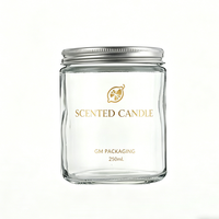 Stoples Lilin Kaca Amber Bulat Kosong 100g 200g 3oz 4oz 5oz 6oz 8oz dengan Tutup Aluminium Hitam Perak Emas Stoples Krim Kaca