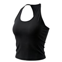Débardeur de yoga 2-en-1 pour femme, dos nageur, ultra doux, élastique, respirant, séchage rapide, court, sculptant, pour la gym, le fitness et le quotidien