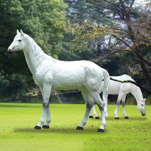 Grande Statue de cheval en Bronze, grande taille, déco de parc, Sculpture de famille, fibre de verre, résine - Product Image 2