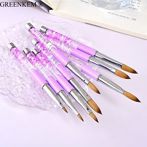 Nouveau cristal violet <span class=keywords><strong>brosse</strong></span> <span class=keywords><strong>à</strong></span> ongles logo personnalisé pincé pur <span class=keywords><strong>cheveux</strong></span> poignée en métal poudre acrylique <span class=keywords><strong>brosse</strong></span> d'art des ongles - Product Image 2
