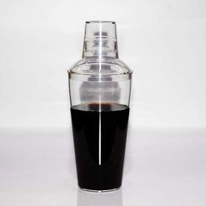 แก้วเชคพลาสติกใสทรงโมเดิร์นมินิมอล แก้วผสมชาไข่มุกอะคริลิค - Product Image 1
