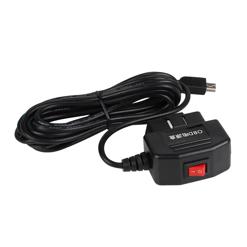 مخصص OBD2 الذكور إلى النوع C ميني USB مايكرو USB الذكور شحن المخرج كابل مع المراقبة /AC وضع زر التحويل