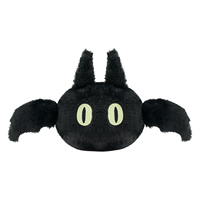 Chauve-souris en tissu brodé lumineux en peluche d'horreur douce unique qui brille dans le noir pour Halloween anniversaire rempli de coton PP