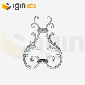 Poste de Aluminio para Escalera Igin, 25x25mm, Estilo Europeo, Accesorio Decorativo para Barandilla con Diseño Floral - Product Image 4