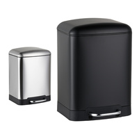 Nouveau design 6L, 12L, 20L, 30L, 40L Poubelle rectangulaire colorée en acier inoxydable pour toilettes et bureau