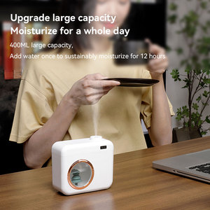 Nuevo diseño 400ml Usb ultrasónico Cool Mist escritorio hogar pequeña luz nocturna Cámara creativa modelado humidificador de aire - Product Image 3