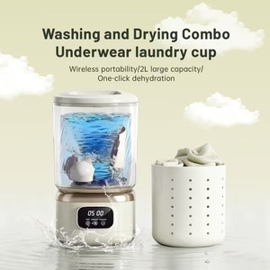 Mini Lavadora Portátil Recargable con Pantalla LCD y Tres Modos para Ropa Interior y Calcetines - Product Image 3