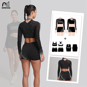 Uniforme de cheerleading personnalisé en spandex, nouveau design, vente en gros d'uniformes de cheerleading, uniformes de cheerleading pour enfants et adultes, manches courtes, uniforme de cheerleading pour filles - Product Image 4