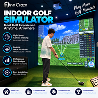 Simulateur de golf commercial interactif à écran tactile AR pour centre sportif et salle de jeux