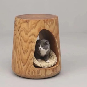 Кофейный столик из массива дерева Guansen DIY Nordic минималистичный итальянская мебель для дома с кошачьей кроватью в форме пирамиды деревянные коробки настенные знаки - Product Image 2