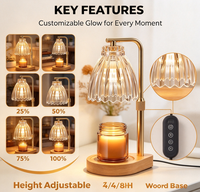 Cadeaux pour femmes, lampe chauffe-bougie avec hauteur réglable, minuterie et variateur d'intensité, cadeaux d'anniversaire pour femmes