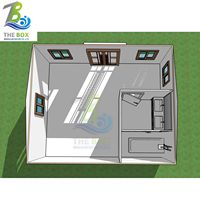 Chambre à coucher moderne maison en bois conteneur résidentiel 3 chambres plans de maison jardin bureau maisons