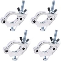 Pince de fixation robuste pour truss, 660 lb, en alliage d'aluminium, pour éclairage DJ, compatible avec les truss de 48-51 mm pour projecteurs et éclairages de scène