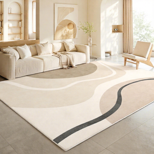 EIFFEL <b>HOME</b> Modern Living Room Rug Polyester Fiber Washable Waterproof Full Coverage <b>Home</b> Studio Use - Product Image 1
