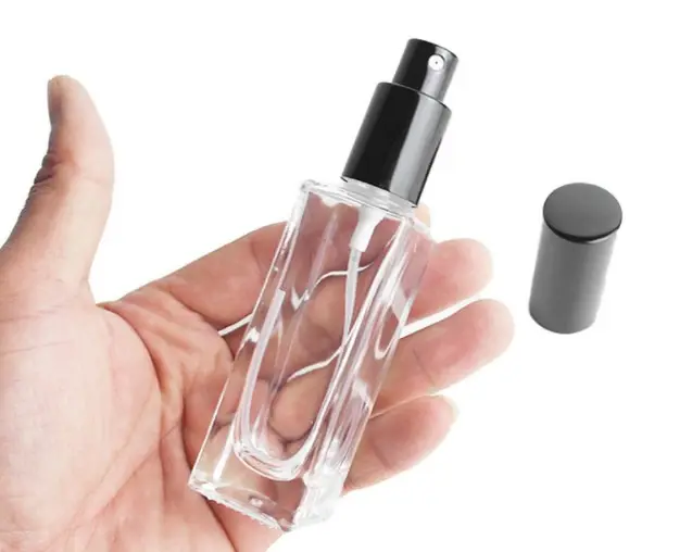 Mini bouteille de parfum en verre transparent avec emballage en papier, poche d'échantillon 3Ml, pompe vide, testeur de pulvérisation