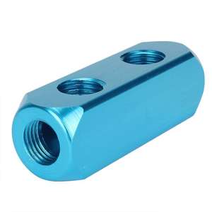 Kit parti pneumatiche del blocco di distribuzione dell'aria del collettore pneumatico 2 porte collettore d'aria filettato <span class=keywords><strong>1</strong></span>/2 "collettore d'aria in alluminio - Product Image 1