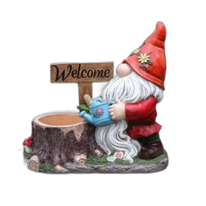 Gnomo <span class=keywords><strong>de</strong></span> hoja en miniatura feliz con su mejor <span class=keywords><strong>pájaro</strong></span> azul Buddy Jay - Product Image 2