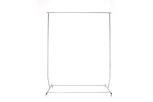 מתכת צינור בגדי תליית מעיל מתלה עם נעל אחסון Stand בגדי מקלב עם גלגלים מתלה נעליים - Product Image 2